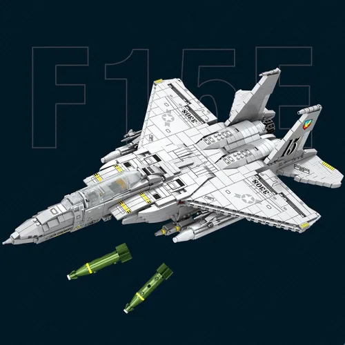 Vista 4 de Technic F-15E Eagle Fighter Jet Kit de construcción, serie militar de bloques de construcción (2216PCS)