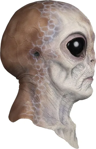 Vista 7 de Deja Boo Máscara de alienígena para adultos, disfraz realista para adultos, cabeza de cosplay espeluznante, máscara de fiesta de cara completa