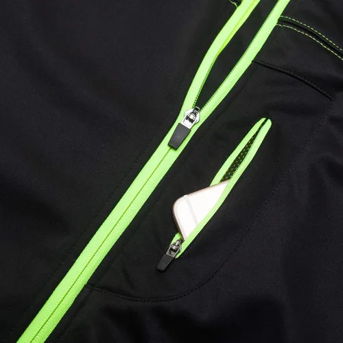 Vista 3 de bpbtti Chaqueta térmica Softshell para hombre para ciclismo, correr, abrigo de rendimiento para invierno, resistente al viento, transpirable
