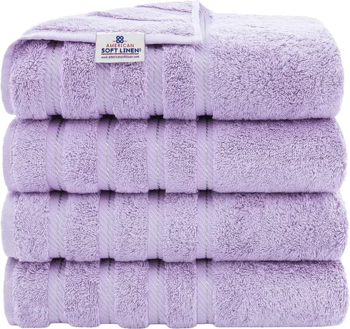 Vista 97 de American Soft Linen - Juego de toallas de 3 piezas, 1 toalla de baño, 1 toalla de mano y 1 toalla pequeña, 100% algodón turco para baño, juego