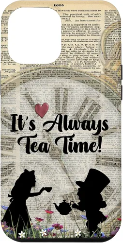 Vista 26 de iPhone 16 It's Always Tea Time! Funda Alicia y el Sombrerero Loco