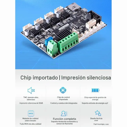 Vista 5 de Creality - Placa base silenciosa oficial Ender 3 Pro V4.2.7 con controlador TMC2225 Marlin 2.0.1 para impresora 3D Ender 3 V2 y 5