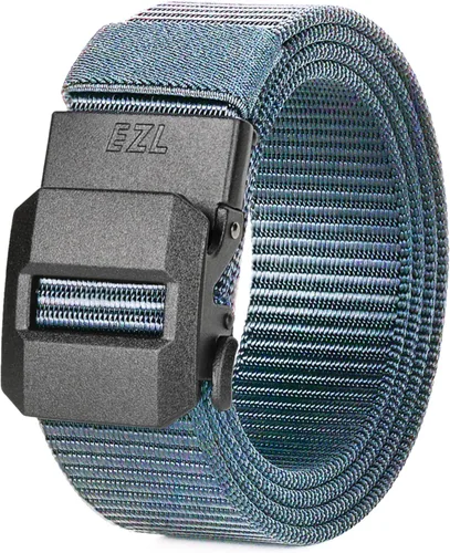 Vista 12 de EZL Men's Ratchet Tactical Belt, 1.5" Nylon Web Work Belt with Automatic Slide Buckle, Adjustable Trim to Fit