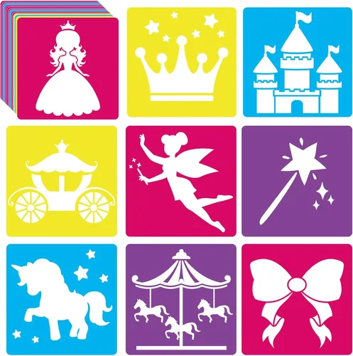 Vista 9 de 36 plantillas de dibujo de animales para niños de 8 pulgadas, plantillas de tiza para acera, pintura grande, lavable, reutilizable, animales