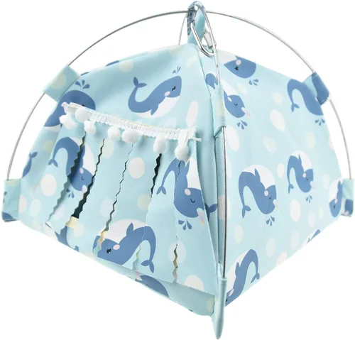 Vista 3 de Refugio de erizo de conejillo de indias, cabaña de refugio impermeable para animales pequeños, tienda de campaña colgante para cama, saco