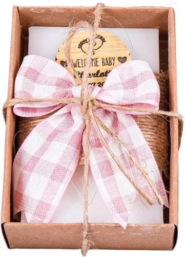 Vista 27 de Paquete de 10 decoraciones para baby shower de Happy Times Favors, regalos para baby shower, jabón mini vegano personalizado hecho a mano con aroma