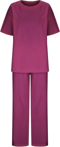 Vista 33 de Conjuntos de verano de 2 piezas para mujer, conjuntos elegantes y casuales de color liso, para verano, otoño, cuello redondo, tops y pantalones