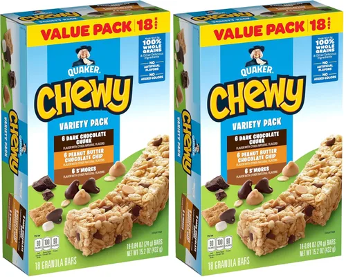 Vista 9 de Quaker Barras de Granola Crujientes, Paquete Variado, contiene 18