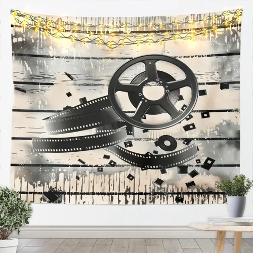 Vista 28 de Homewish Theater Cinema Poster Tapestry,Retro Movie Wall Hanging Art Popcorn Wall Blankets Movie Night Poster Tapestries for Kids Teens Girls Boys