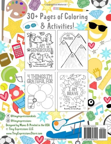 Vista 2 de A Coloring & Activity Book for Boys God Made Me Special! 30 Pages of Bible Verses and Christian Images for Kids to