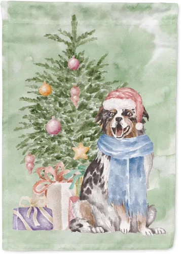 Vista 8 de Caroline's Treasures CK8213GF Bulldog Inglés #2 Regalos de Navidad y árbol de jardín Bandera de buzón Bandera decorativa para patio exterior, patio