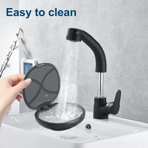Vista 5 de Estuche de retención con orificios de ventilación, estuche protector bucal contenedor de almacenamiento dental (negro)