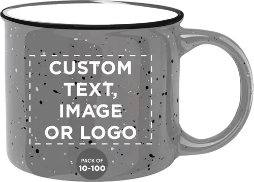 Vista 13 de DISCOUNT PROMOS Tazas de Café de Cerámica Personalizadas para Fogata de 13 oz. Juego de 100, Paquete Personalizado a Granel - Perfecto para Té