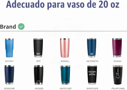 Vista 6 de Tapas de vaso a prueba de derrames de 20 onzas, paquete de 4 tapas resistentes a salpicaduras para Beast, Juro, Ozark Trail, Rae Dunn, Atlin, taza