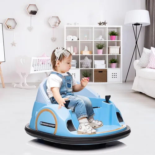 Vista 7 de 12V niños paseo en coche de parachoques vehículo eléctrico para niños Azul