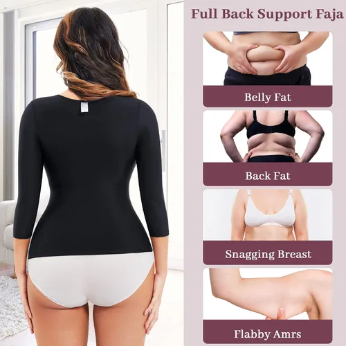 Vista 3 de RDSIANE Fajas adelgazantes para adelgazar la cintura con control de abdomen Body Shaper Cintura Trainer Body Body con compresión de brazos