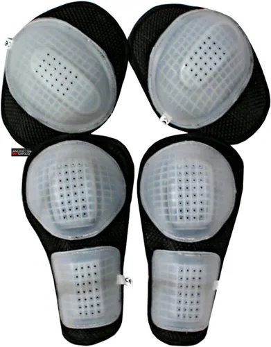 Vista 3 de Armadura extraíble dura CE 4PC para chaquetas textiles de cuero de motocicleta todas las marcas Espalda y blanco