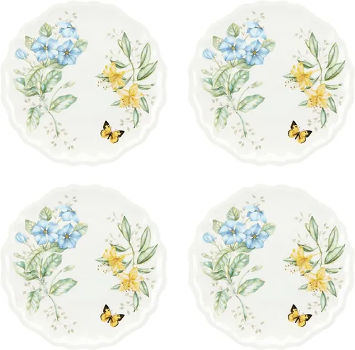 Vista 11 de LENOX Butterfly Meadow: Bandeja de melamina para servir con mango, 1.82 libras, multicolor.