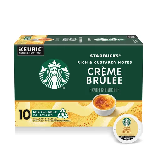 Vista 43 de Cápsulas de café K-Cup de Starbucks, café con sabor caliente o helado, caramelo, 10 cápsulas Keurig Cápsulas K-Cup 100% Arabica para cafeteras