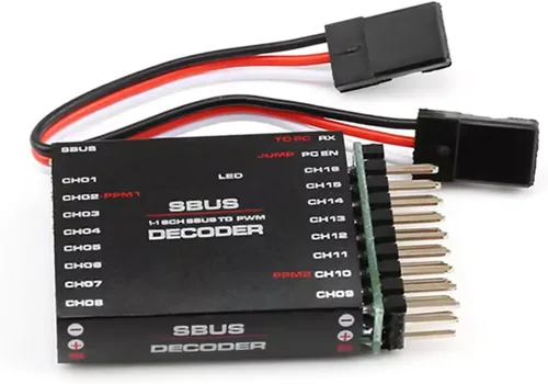 Vista 6 de MOUDOAUER Convertidor de señales de receptor de 16 canales, DIY RC 16CH Sbus a PWM/PPM/DECODER para Futaba para transmisor Frsky