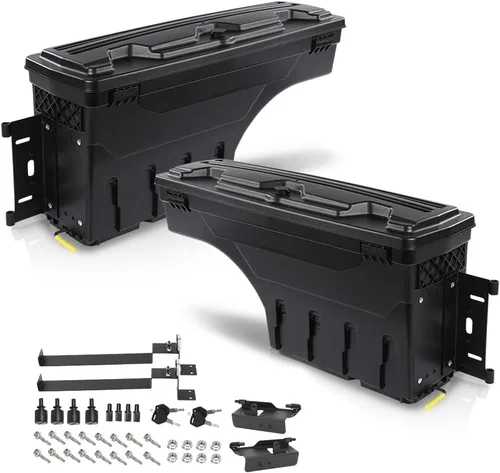 Vista 13 de PIT66 Caja de almacenamiento para cama de camión lado derecho compatible con Ford F150 1997-2014