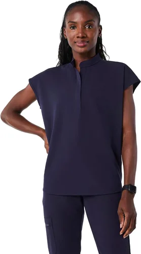 Vista 11 de FIGS Rafaela Oversized Scrub Top for Women Negro
