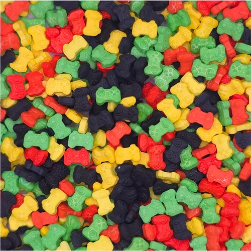 Vista 33 de NCS Gránulos comestibles de caramelo en forma de bigote jumbo – Decoración de cupcakes, pasteles y galletas, 7 onzas