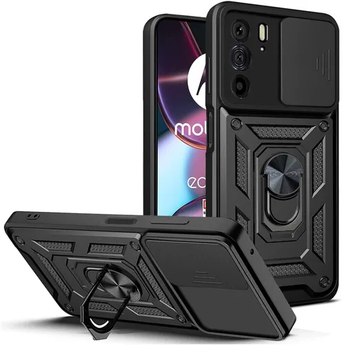Vista 80 de Compatible con carcasa de soporte Infinix Zero Ultra 5G, con cubierta de lente de cámara deslizante compatible con funda Infinix Zero Ultra 5G Negro