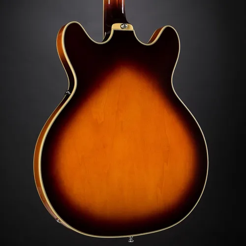 Vista 8 de Guild Guitars Starfire IV ST - Guitarra eléctrica de cuerpo semihueco, explosión antigua, doble corte con cola de parada, colección Newark St