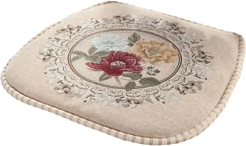 Vista 39 de EORNOW Juego de cojines para silla de comedor con lazos, juego de 1/2/4, almohadillas antideslizantes para silla de comedor con funda extraíble
