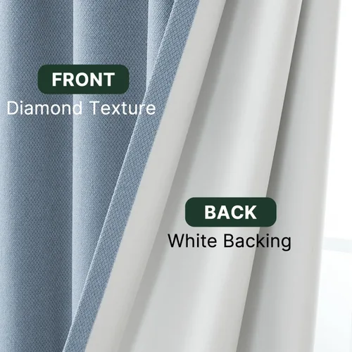 Vista 5 de H.VERSAILTEX Cortinas 100% de opacidad para dormitorio, cortinas plisadas para sala de estar, cortinas opacas con aislamiento térmico entrenadas