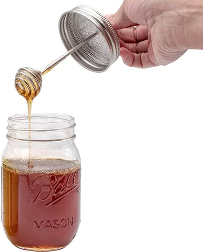 Vista 6 de Mason Jar Lifestyle - Olla de acero inoxidable para miel (boca regular)