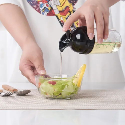 Vista 7 de Recipiente para aderezo de ensalada de 6.8 fl oz, botella mezcladora de aderezo de ensalada con tapa antigoteo para aderezos de ensalada, aceite