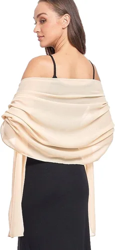 Vista 12 de Chales/mantones de gasa suave para vestidos, accesorios de mujer beige verde