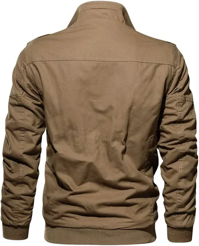 Vista 2 de EKLENTSON Men's Winter Jacket with Multi Pockets Zip Front Thick Thermal Fleece Lined Coat Work Cargo Jacket for Men
