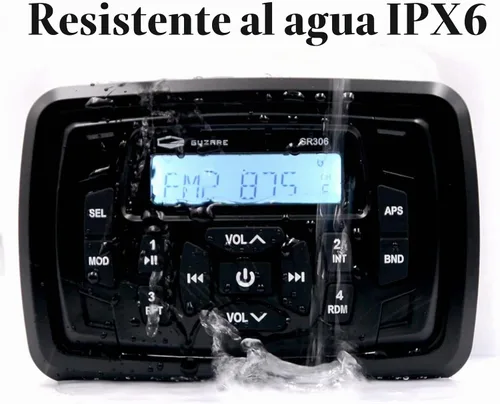 Vista 3 de Estéreo marino Bluetooth impermeable barcos carrito de golf Radio medios digitales receptor estéreo AM FM sintonizador Bluetooth transmisión