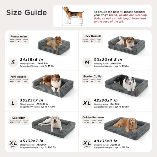 Vista 6 de Bedsure ComfyFleece™ - Cama ortopédica para perros medianos, cama mediana de espuma viscoelástica impermeable con lados, parte inferior