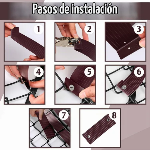 Vista 4 de LWarranty - 302 láminas de privacidad para valla de eslabones de cadena con Chocolate
