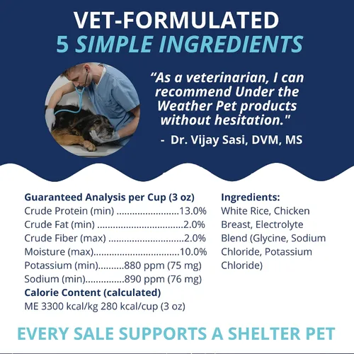 Vista 6 de Under the Weather Bland Diet para perros Fácil de digerir para perros enfermos Siempre esté listo Contiene electrolitos – Carnes naturales