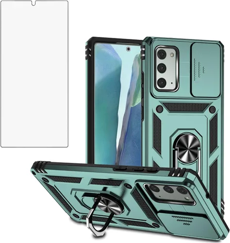 Vista 12 de Asuwish Funda de teléfono para Samsung Galaxy Note 20 5G con cubierta deslizante para cámara de vidrio templado, protector de pantalla de vidrio