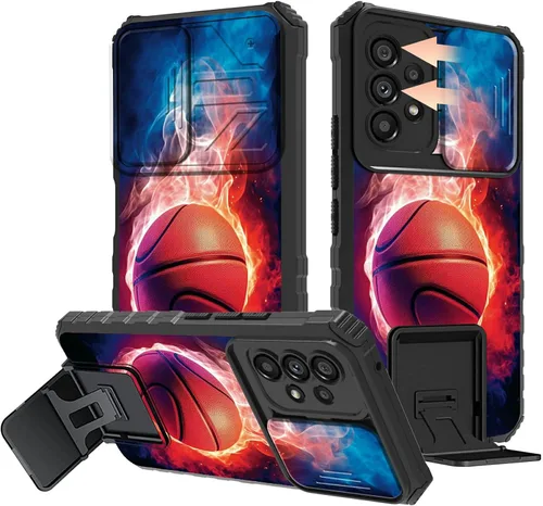 Vista 49 de Funda protectora resistente de doble capa para Samsung A14 5G (parte trasera con textura antideslizante), TPU suave a prueba de golpes, para Samsung