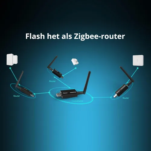 Vista 5 de SONOFF Zigbee 3.0 USB Dongle Plus-E Puerta de enlace, Adaptador USB Zigbee inalámbrico universal con antena para Home Assistant, Open HAB