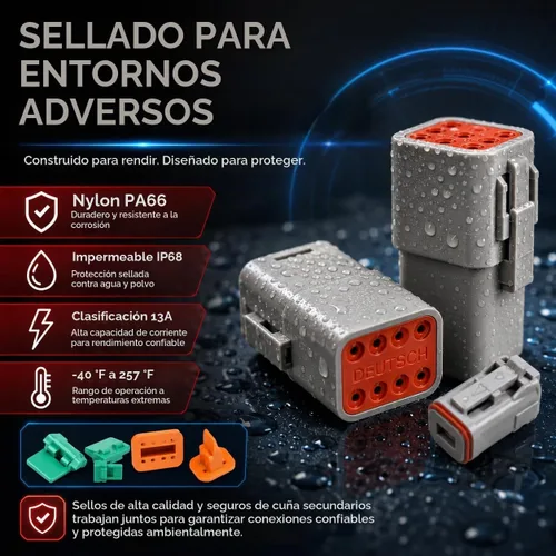 Vista 4 de 174Pcs 12 Kits Kit de Conectores DT Con Alicate de Crimpado para Conectores Deutsch, Conectores de 2 3 4 6 8 12 Pines Conectores Eléctricos