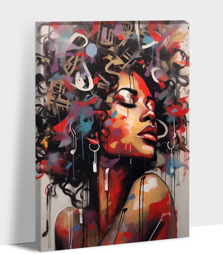 Vista 27 de Arte de pared afroamericano, decoración de rey y reina bailarín negro para sala de estar, arte de pareja de amor negro para dormitorio, lienzo