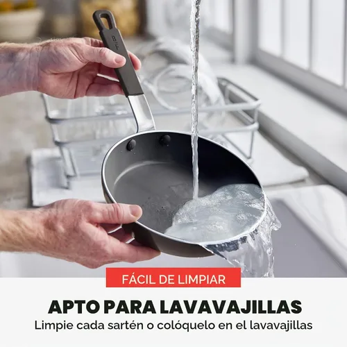 Vista 7 de GreenPan x Bobby Flay - Sartén antiadherente de 8", cerámica de diamante libre de PFAS, apta para inducción, mango de silicona que permanece frío