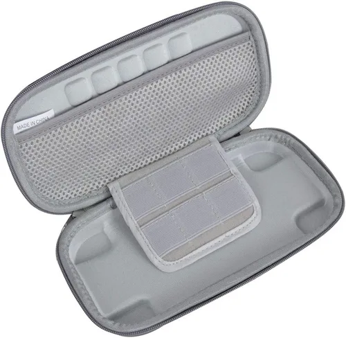 Vista 3 de Hermitshell - Funda rígida de EVA para Nintendo Switch Lite Gaming con 12 cartuchos de juego Gris