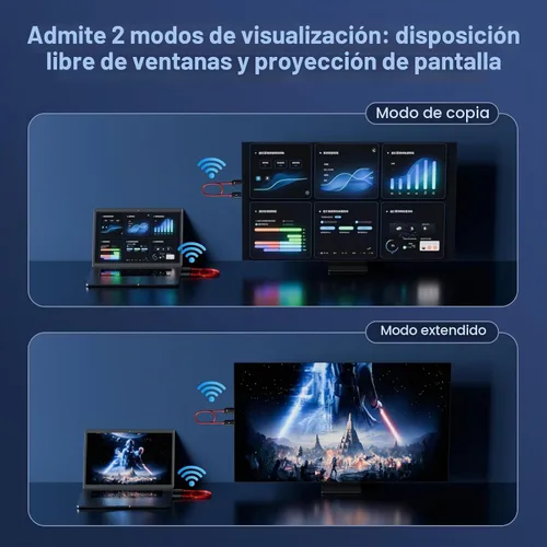 Vista 8 de Transmisor HDMI inalámbrico y receptor 4K Decodificar entrada 1080P Salida Negro