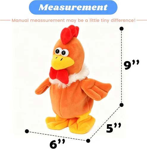 Vista 2 de Hopearl Pollo parlante, repite lo que dices asintiendo, regalo de amigos, de juguetes animados o de forma animada, eléctricos, para niños pequeños