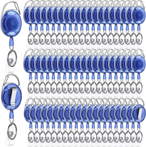 Vista 15 de Laumoi - 80 clips retráctiles para carretes de identificación Negro