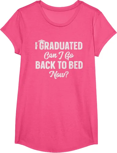 Vista 64 de Graduation Gift For Her Camiseta I Graduated Can I Go Back To Bed Now, Negro